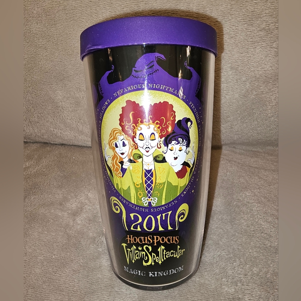 Disney 2017 Hocus Pocus Villian Spelltacular Tervis 16oz cup w/top